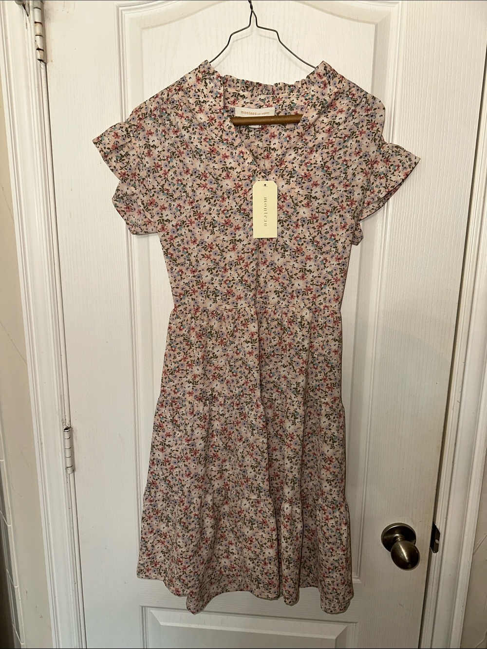 Monteau Pink Floral Dress